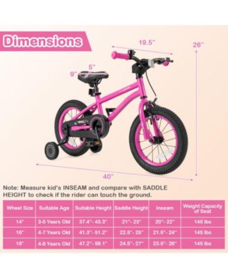 14-Inch Kids Bike – Adjustable Toddler Bicycle with Removable Training Wheels, for Ages 3–8, Safe & Comfortable Ride