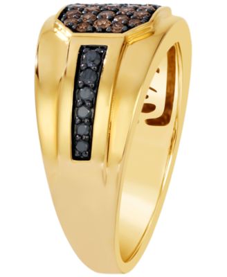 chocolate & Blackberry Diamond Ring (3/4 ct. t.w.) in 14k Honey Gold