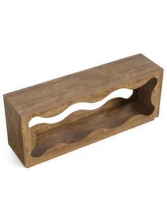 TV Stand for 32-65 Inch TVs, Media Console with Wavy Design & Open Storage, Entertainment Center for Living Room, Bedroom, Apartment