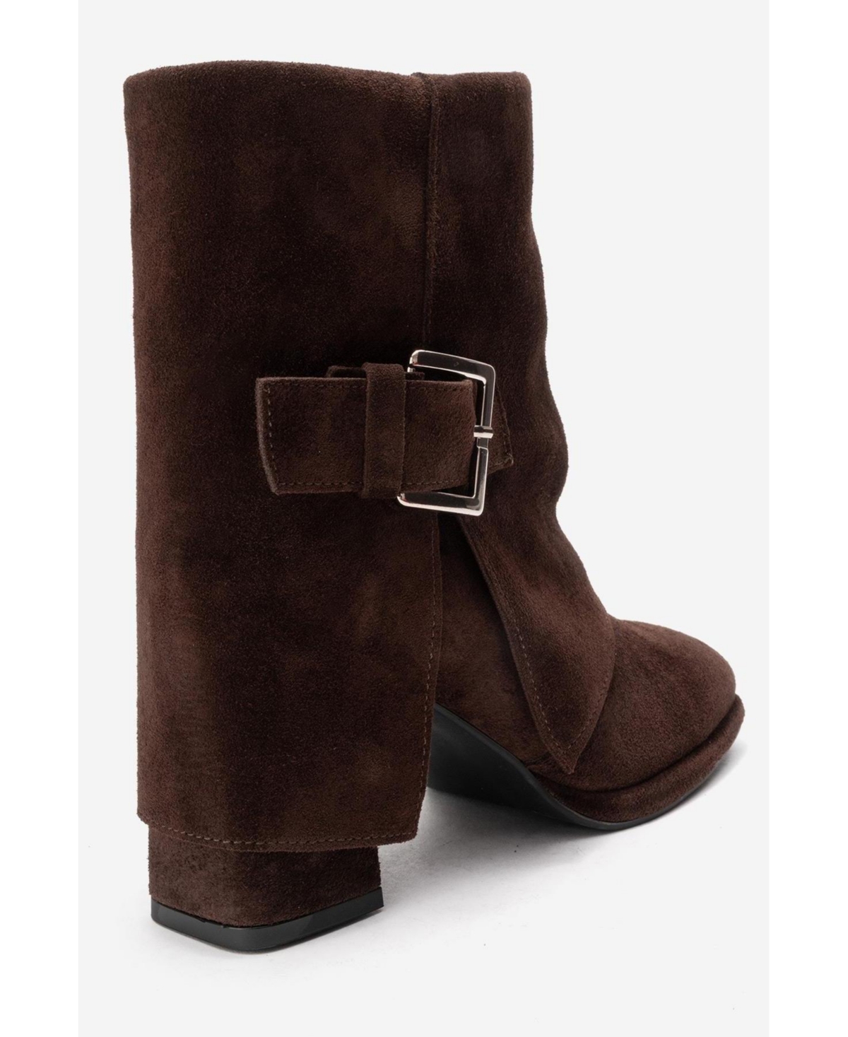 Forever & Always Shoes Women's Lore Leather Block Heel Boot