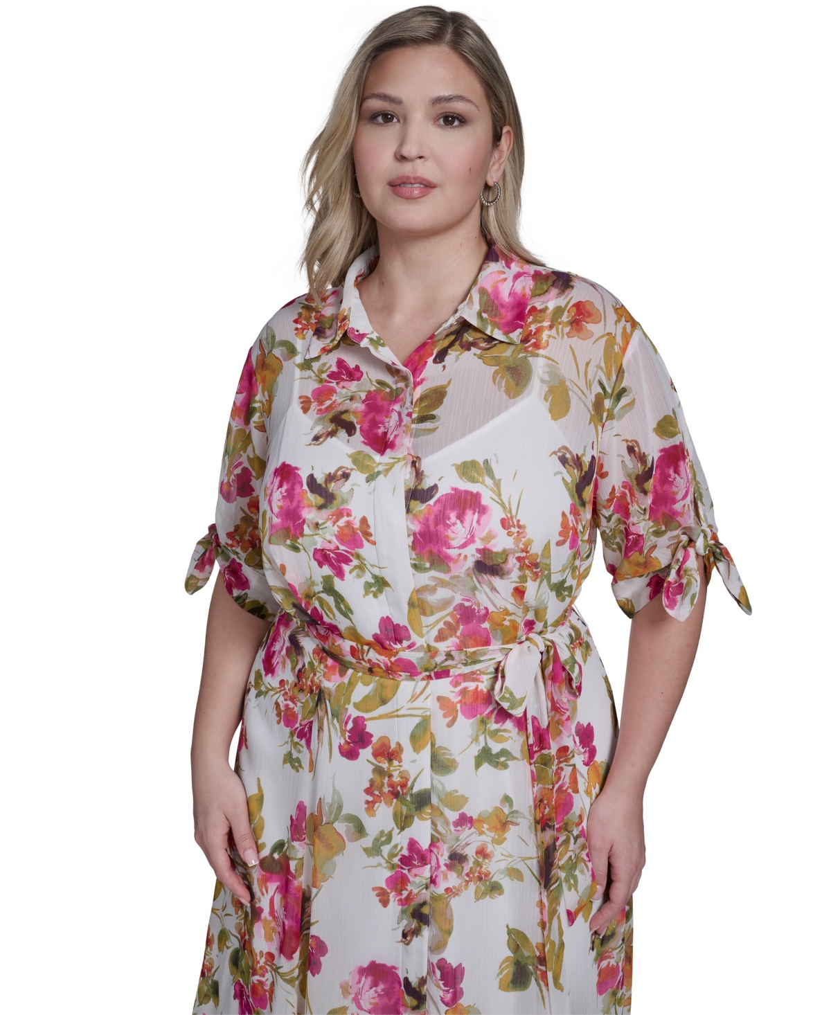 Calvin Klein Plus Collared Shirt Dress