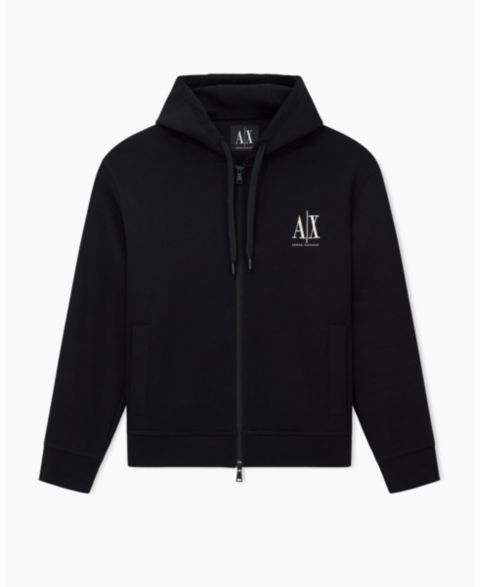 Мужская толстовка A|X Armani Exchange Icon Logo Full Zip, цвет: Чёрный