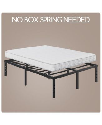 Metal Platform Bed Frame with Heavy Duty Steel Slat Support / Non-slip Mattress Foundation / No Box Spring Needed
