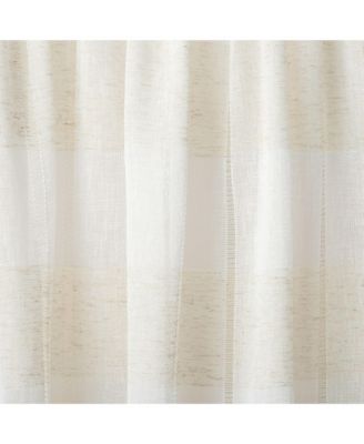 TOWN & COUNTRY LUXE Pax Semi-Sheer Stripe Light Filtering, Rod Pocket Top Curtain Panels (Set of 2)