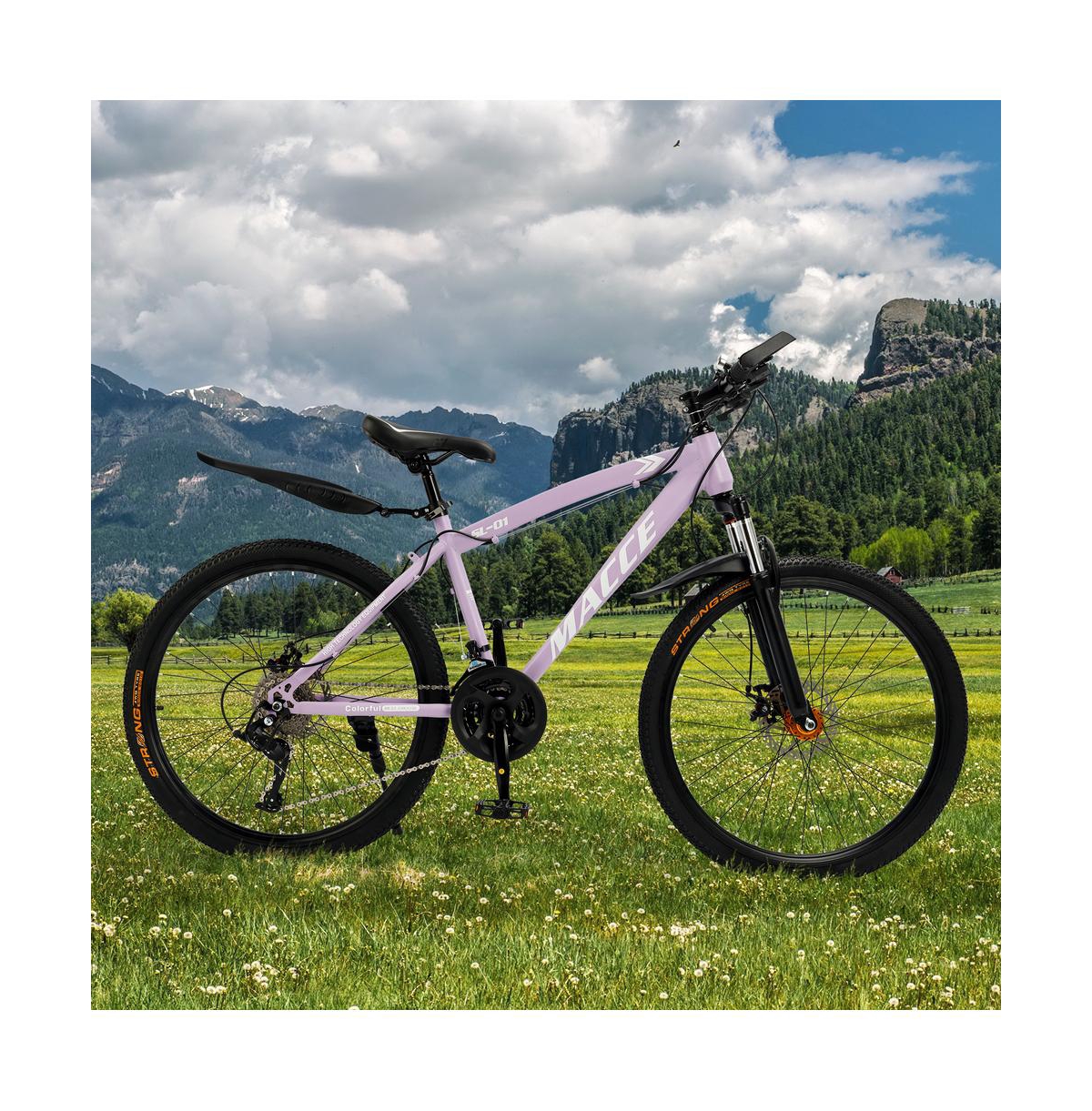 Artudatech 26-Inch 27-Speed Mountain Bike with Lock-Out Fork & Dual Disc Brakes for Versatile Riding
