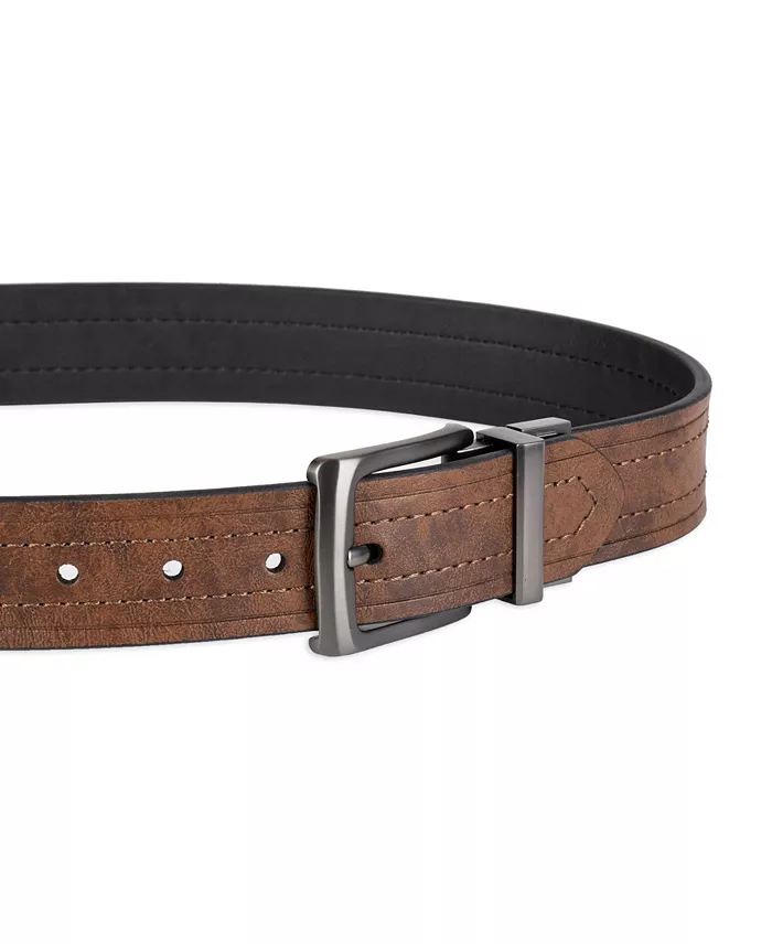 40MM Men's Reversible Casual Embossed Strap Belt - thumbnail 3