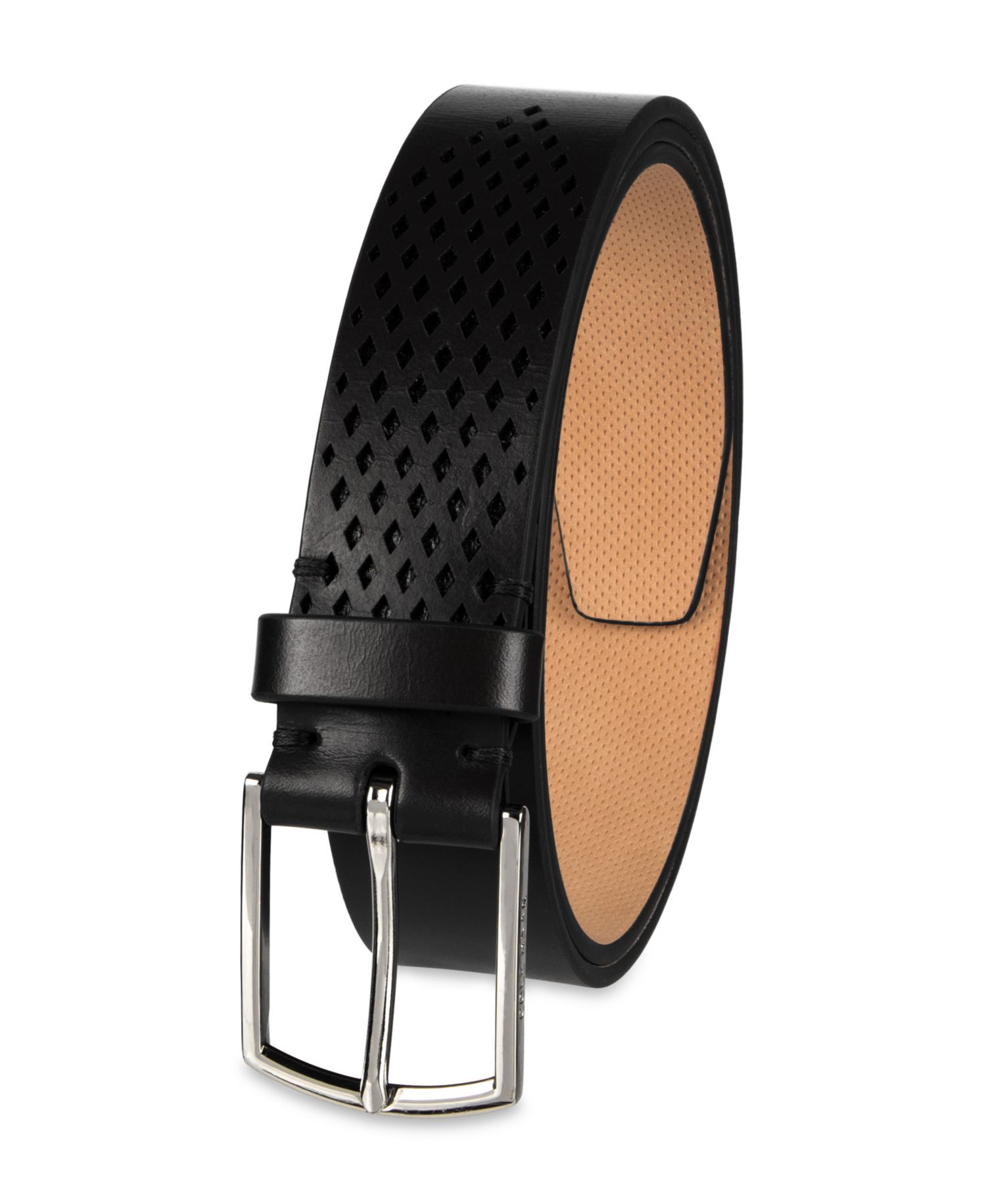 35MM Men's Washington Perforated Casual Leather Belt