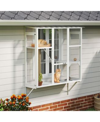 Catio Outdoor, Window Catio for 2-3 Cats, for Playing Sunbathing