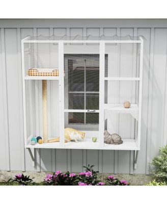 Catio Outdoor, Window Catio for 2-3 Cats, for Playing Sunbathing