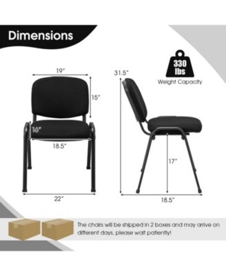 Office Chair with Metal Frame and Padded Cushions for Conference Room