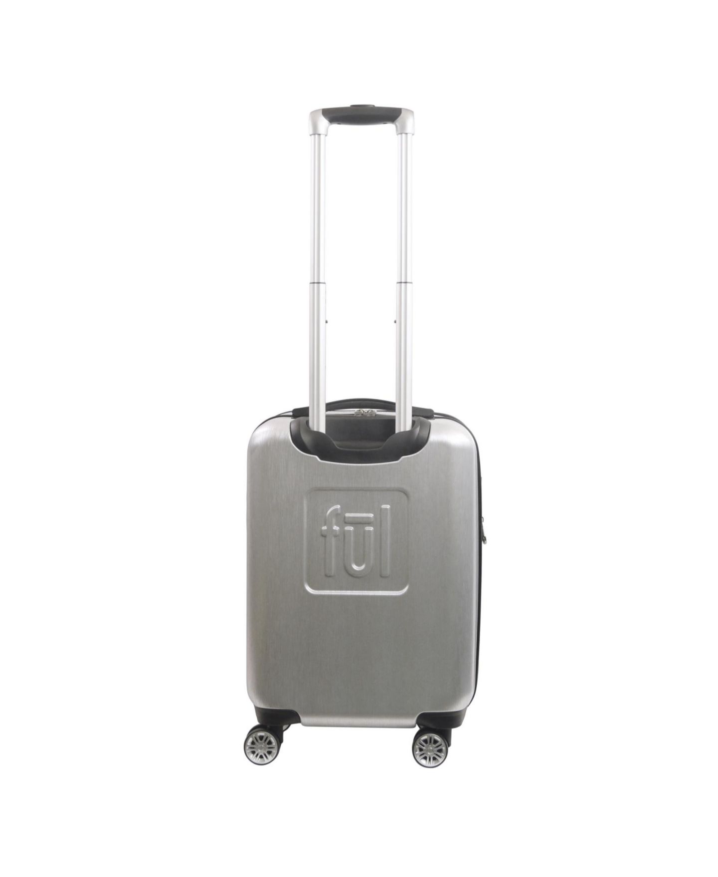 Чемодан FUL Embossed Molded Medium Hardside Carry-On Spinner, цвет: Серебряный — фото 4