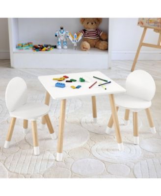 Kids Table and 2 Chairs Set for Art Craft Reading and Learning Activities