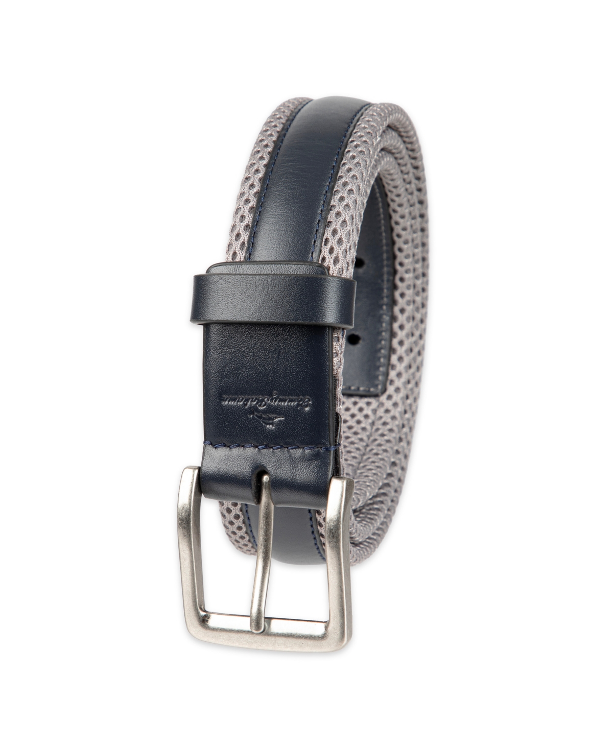 Tommy Bahama Men's Mesh Cushioned Leather Overlay Stretch Belt