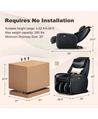 Massage Chair Full Body SL Track Zero Gravity with  Pillow Reversible Footrest Heat