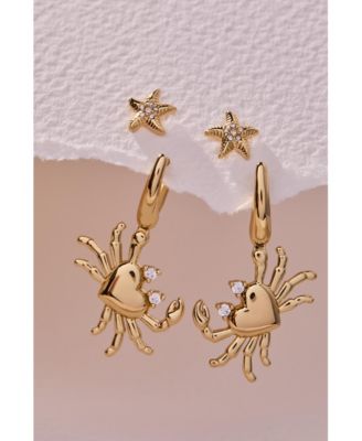 Crab & Starfish Earring Set