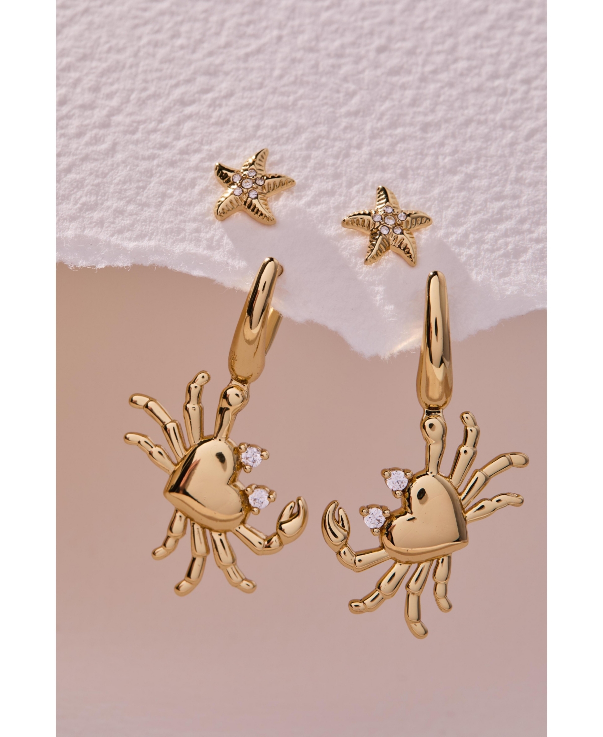 Alex and Ani Crab & Starfish Earring Set