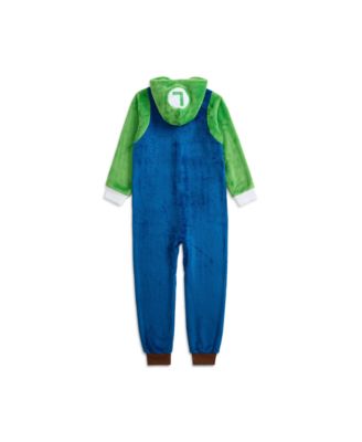 Super Little Boys Mario Brothers Onesie Zip Up Coverall