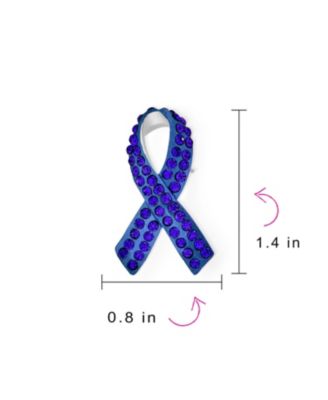 Cancer Awareness Brooch Pin Multi Color Crystal Enamel Support Symbol Jewelry