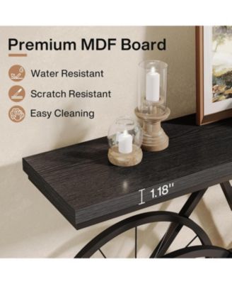 70.9-Inch Extra Long Console Table, Narrow Sofa Table, Modern Industrial Entryway Table Behind Couch Table