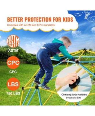 10FT Kids Climbing Dome Jungle Gym 750 LB Capacity