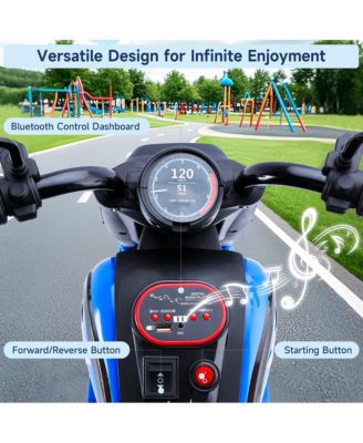 6V 3-Wheel Kids Motorcycle for Ages 1-3, Electric Toy with Light & Music