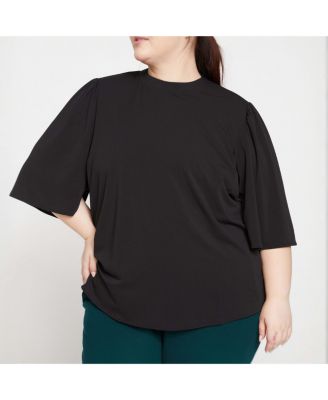 Women's Crepe Jersey Capelet Blouse