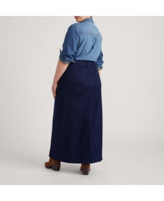Plus Size ComfortDenim Maxi Skirt