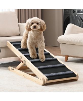 Adjustable Wooden Folding Pet Ramp, 41.3