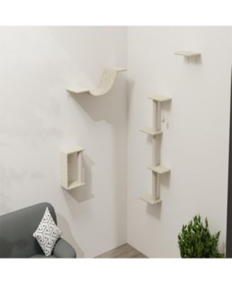 Modern Wall-Mounted Cat Tree Tower