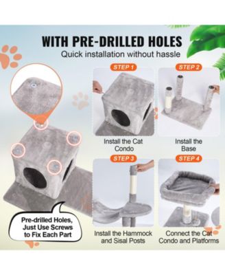 56.2" Multi-Level Cat Tree with Condo