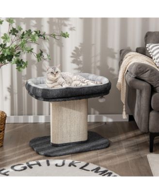 Modern Cat Tree Tower Cat Activity Tower w/ Large Plush Perch