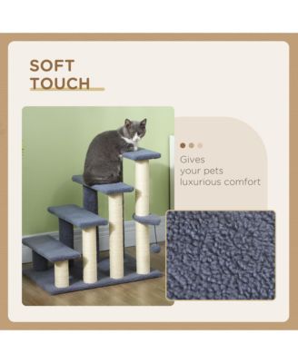 48.8" Modern Cat Tower with Sisal-Covered Scratching Posts and Top Perch