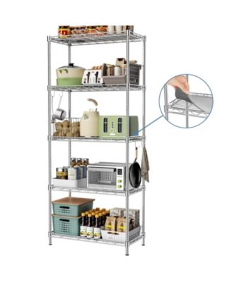 5-Tier 21 in W x 59 in H x 12 in D Adjustable Wire Shelving Unit