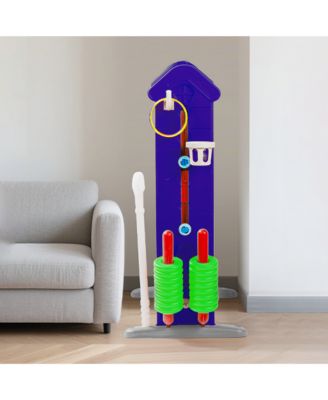 4-in-1 Giant Game Set with Jumbo Connect 4, Basketball, Ring Toss & Golf. Adjustable, portable fun for kids & adults