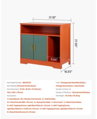 Modern Wooden Litter Box Enclosure with Storage Shelf