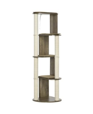 65" Corner Modern Cat Tree with Scratching Posts