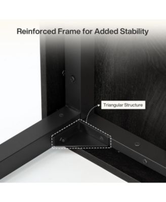 Farmhouse Dining Table for 4-6 People, 55 Inches Industrial Rectangular Kitchen Dinner Table