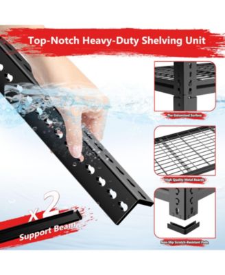 4-Tier 48 in W x 60 in H x 18 in D Adjustable Heavy Duty Metal Shelving Unit