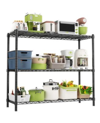 3-Tier 48 in W x 47 in H x 20 in D Height Adjustable Garage Wire Shelving Unit