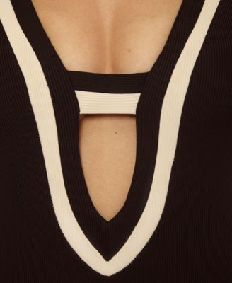 Women's Rib Color-Block One-Piece Swimsuit