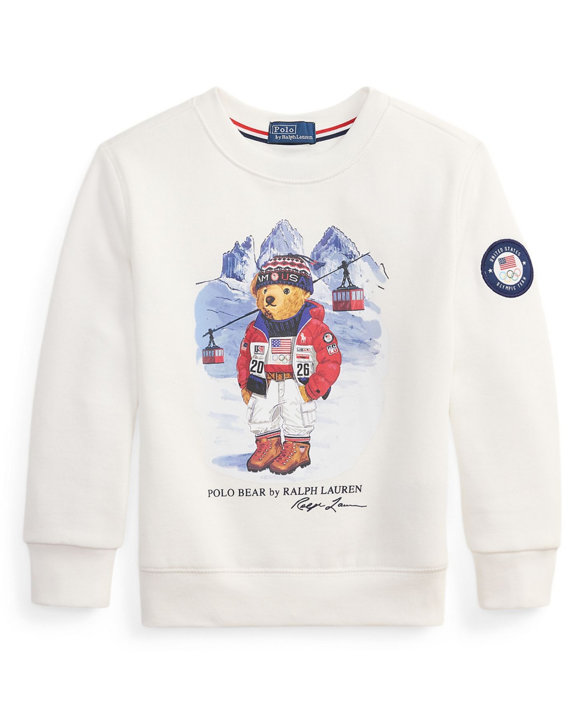 Polo Ralph Lauren Boys' 2-7 Team Usa Bear Graphic Print Sweatshirt