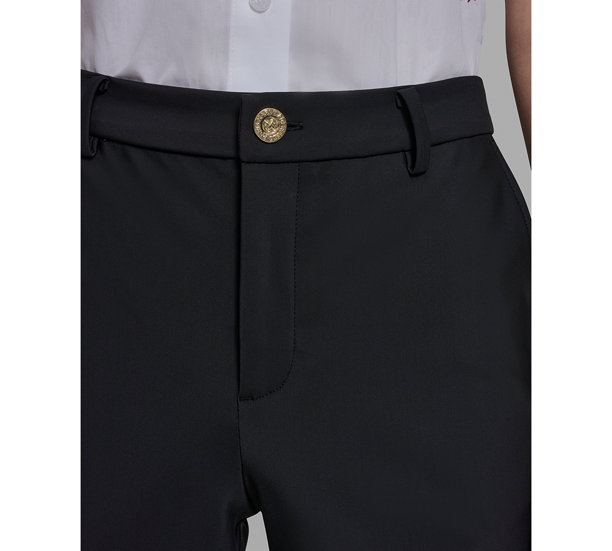 Karl Lagerfeld Paris Petite Ponte Wide-Leg Pants