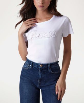 Women's Script Lace Logo Easy Cotton T-Shirt