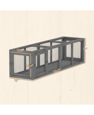 Outdoor Cat Tunnel, Extendable Pet Enclosure with 3 Doors,