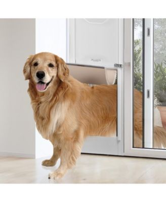 Aluminum Sliding Glass Pet Door Insert, Adjustable Height, Large