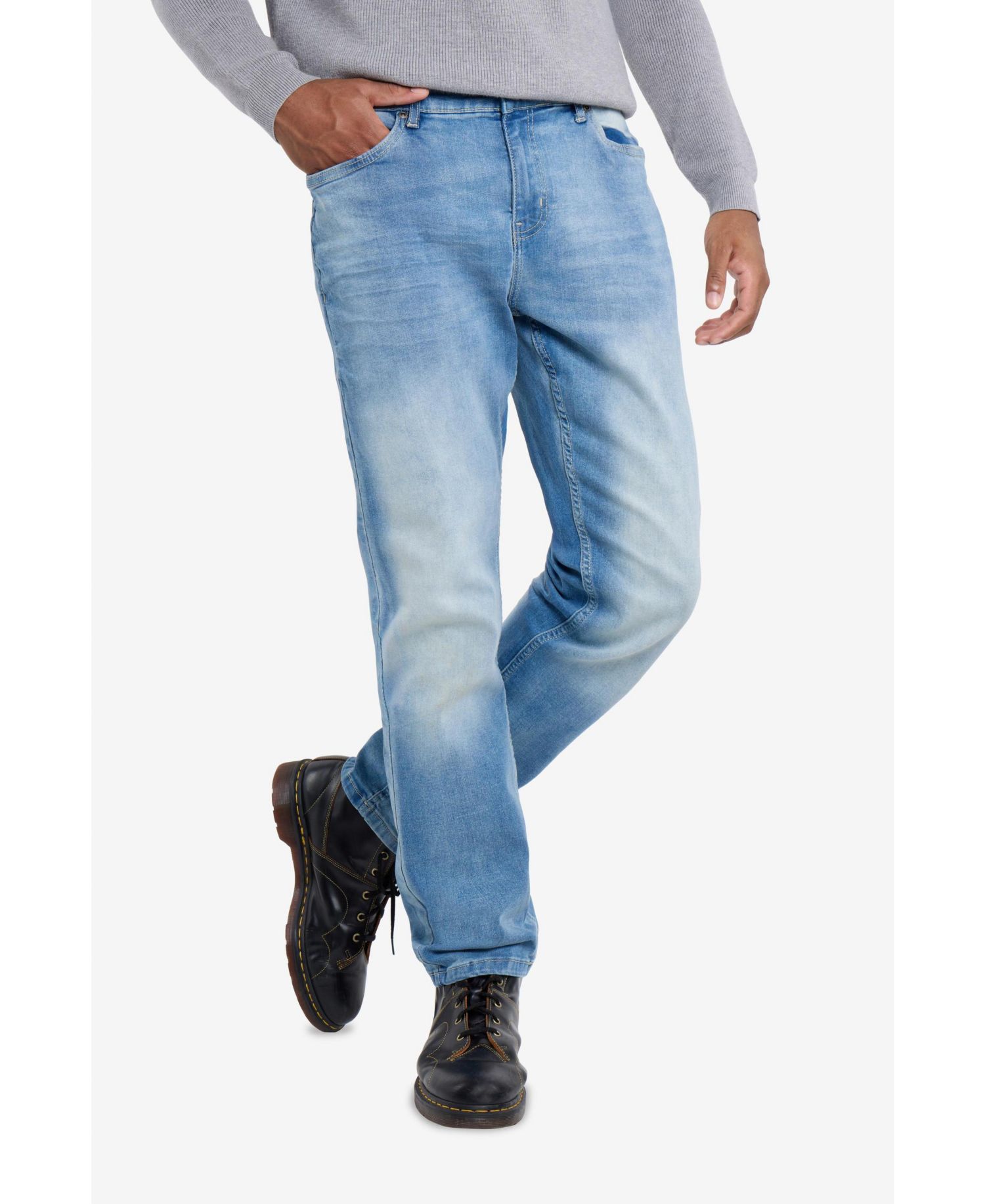 Men's Pieced Pockets Slim Fit Jeans