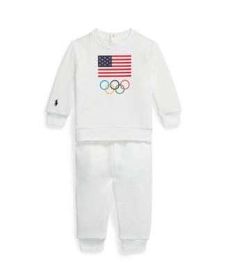 Baby Boys' and Baby Girls' Team USA Fleece Sweatshirt and Jogger Pants, 2-Piece Set