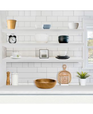 3 Pack 55 Inch Wall Mounted Floating Shelves - for Bathroom, Wall Decor for Bedroom, Kitchen, Living Room, Book Storage