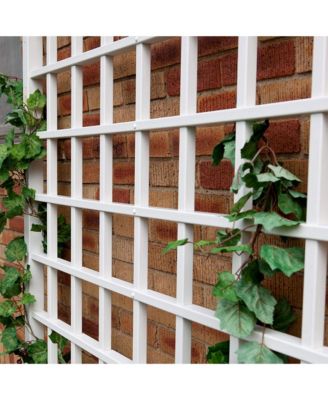Dura-Trel Winchester 57 x 95 Inch PVC Vinyl Outdoor Garden Patio Trellis, White