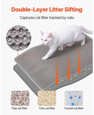Double-Layer Honeycomb Cat Litter Mat, 30" x 24"